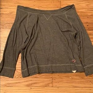hollister off the shoulder mid-sleeve shirt